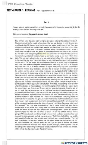 Practice Reading Test FCE part 2