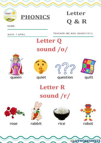 Letter Q-R