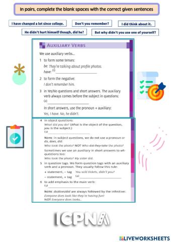 I09 - 1.1 - Auxiliaries