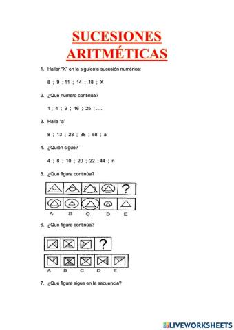 Progresiones aritméticas