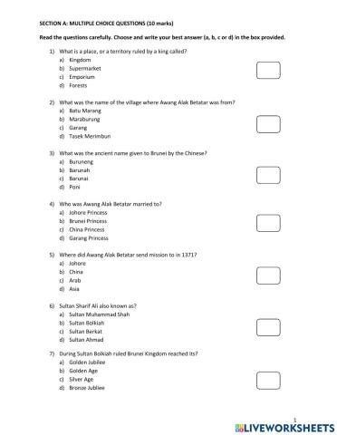 Social Studies Year 5