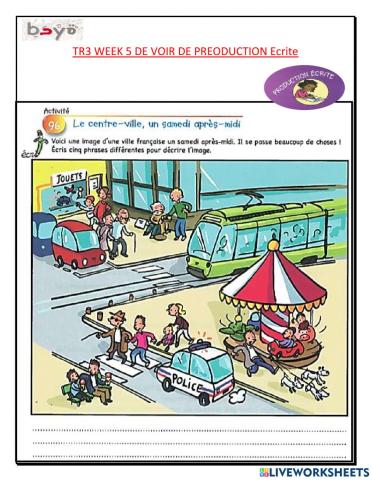 Tr 3 week 5 devoir de production écrite