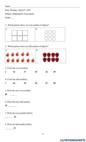 Mathematics Assessment