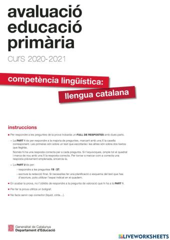 Competencies bàsiques 6è català