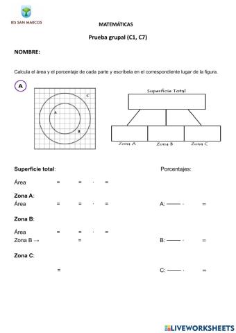 Prueba grupal Cálculo de áreas