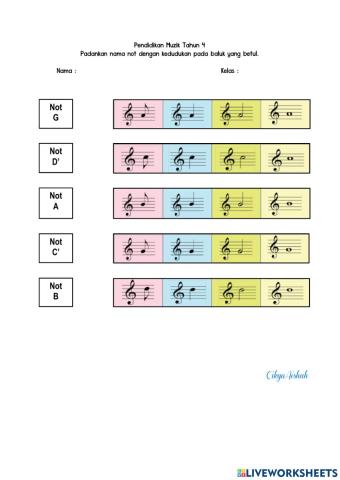 Notasi Muzik Tahun 4
