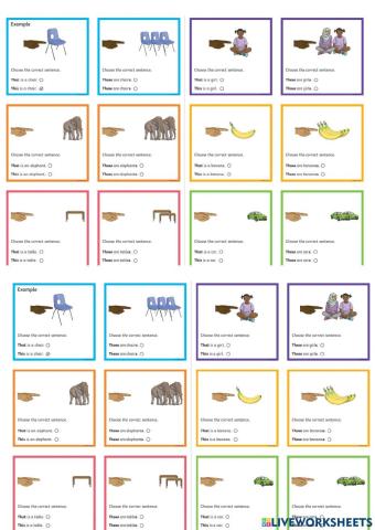 This that these those