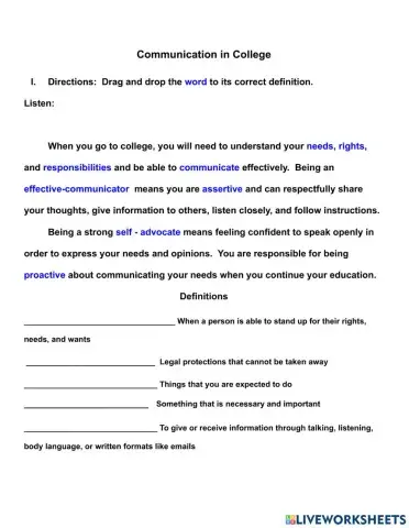 Communication at work