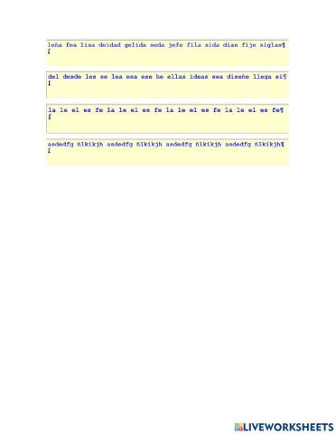 Mecanografía lección 4