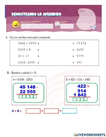 Práctica calificada de álgebra