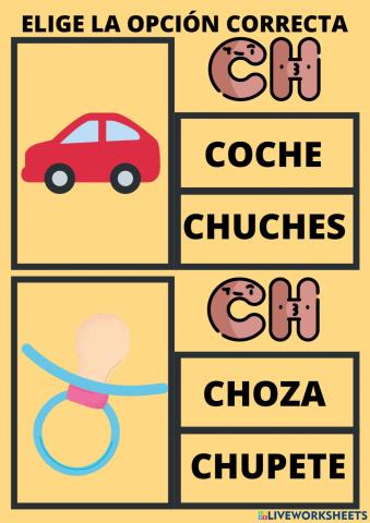 Palabras con ch