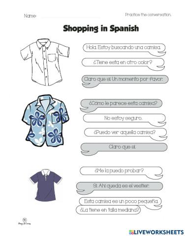 Shopping in Spanish