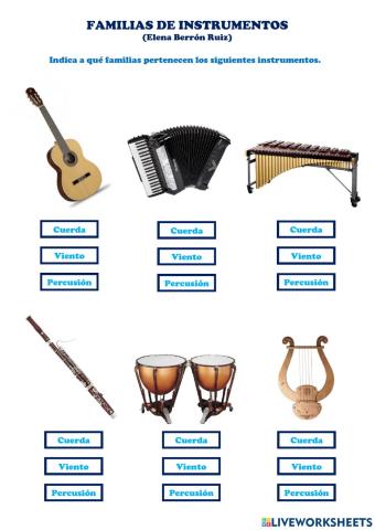 Familias de instrumentos
