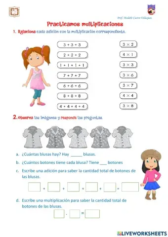 Noción de multiplicación