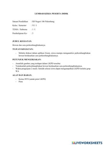 Perkembangbiakan hewan