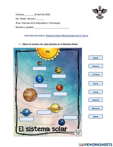 Sistema Solar- Movimientos de la Tierra