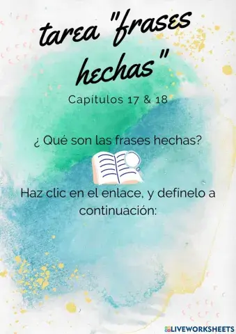 Tarea frases hechas caps 17 y 18