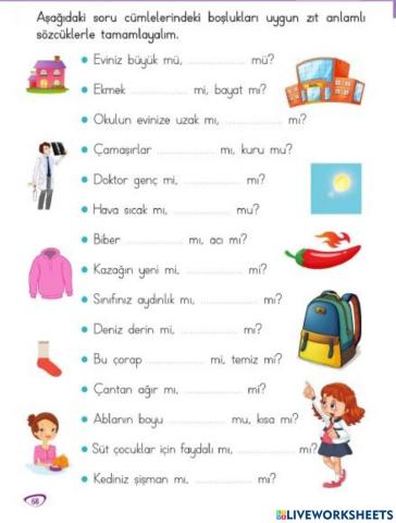 Zıt Anlamlı Cümle