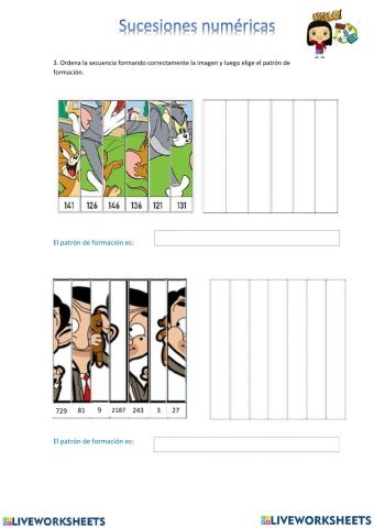 Rompecabeza de sucesiones