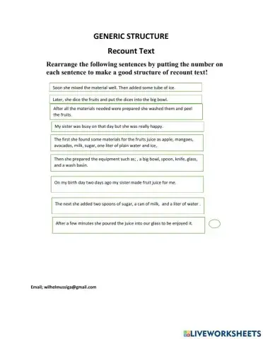 Recount text