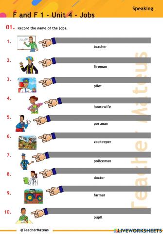 FF 1 - Unit 04 - Jobs - Speaking