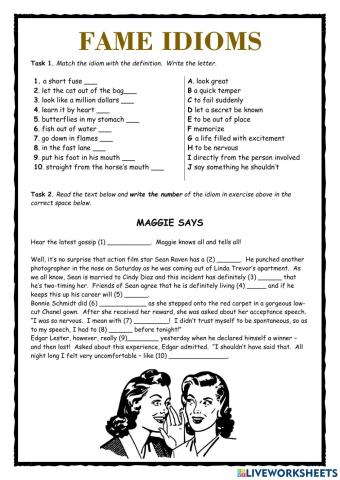 Fame Idioms for Advanced Learners