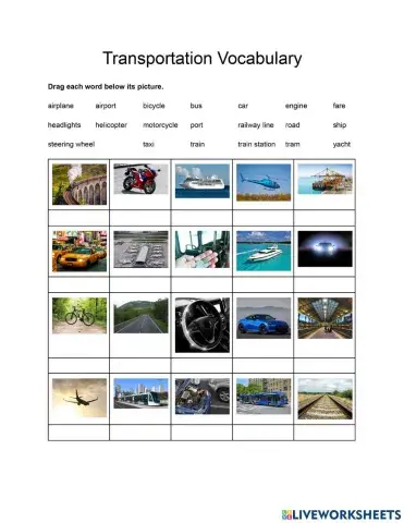 Transportation Vocabulary