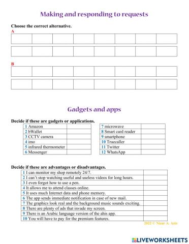 Making and responding to requests & Gadgets and Apps