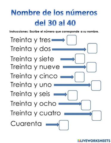 Del 30 al 40