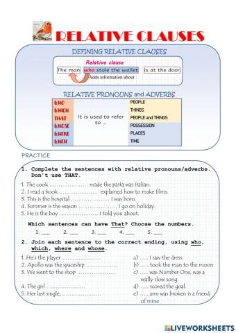 Defining Relative Clauses