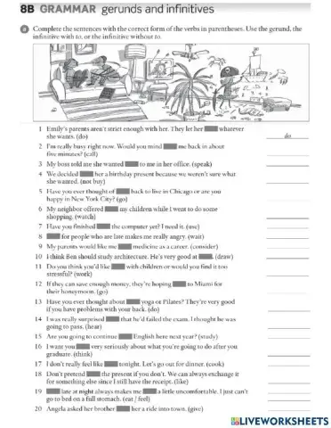 Gerunds and infinitives