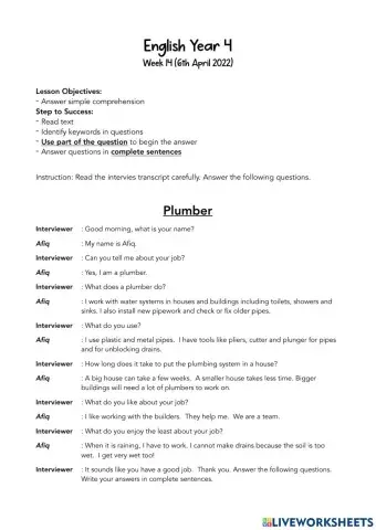 Reading Comprehension