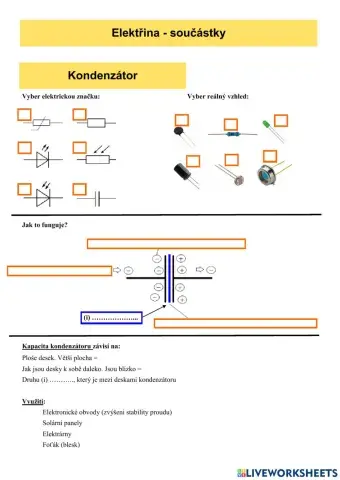 Elektřina - kondenzátor