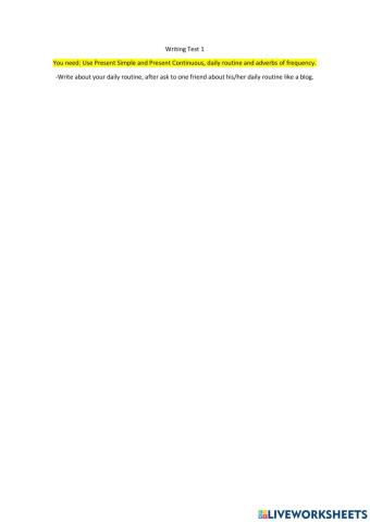 Writing Test