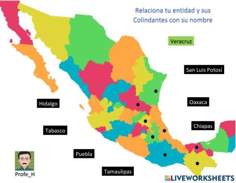 Entidades colindantes con Veracruz