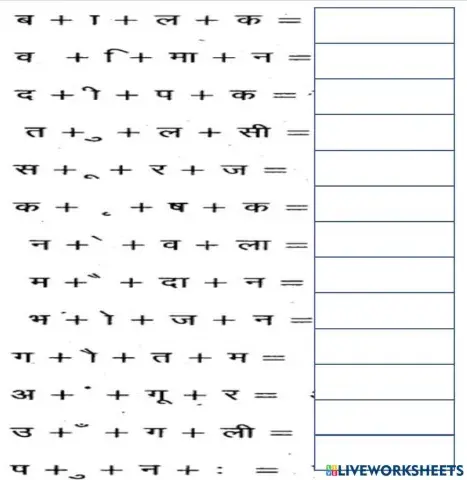 वर्ण  संयोजन