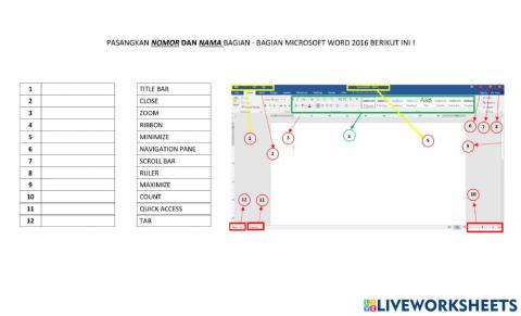 Kuis 1 bagian ms word 2016