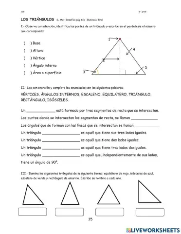 Tipos de triángulos