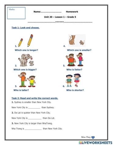 Unit 20 - Lesson 1 - Grade 5
