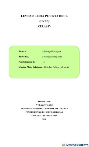 LKPD jenis-jenis Pekerjaan