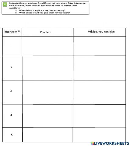 Listening to interviews