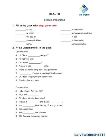 HEALTH Lesson Preparation