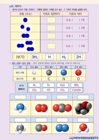 물질을 원소기호로 나타내기