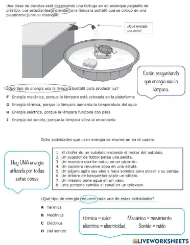 Tipos de energía