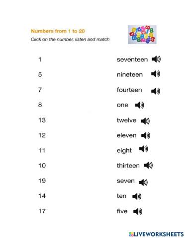 Numbers 1-20