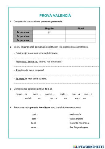 Prova valencià T8 I T9