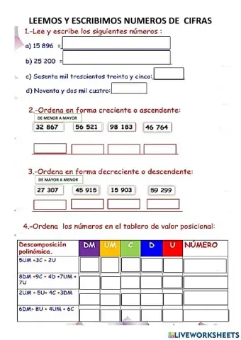 Unidad y decena de millar