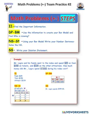 Math Problems (+-) Team Practice -2