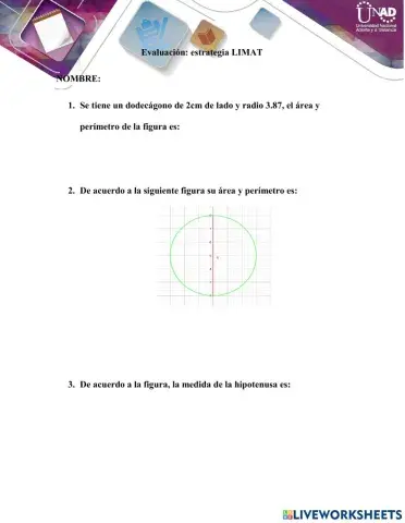 Área, perimetro y teorema de pitagoras
