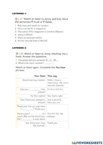 Listening English class elementary